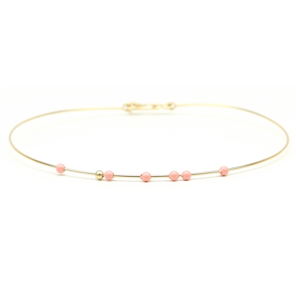 Simple Style Pearls - Pink Coral - fixed bracelet