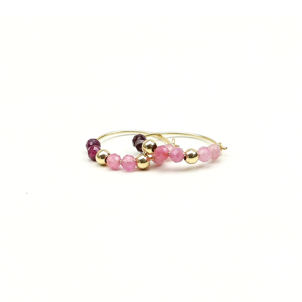 Earrings by Ichiban - Simple Style Ruby 14K gold