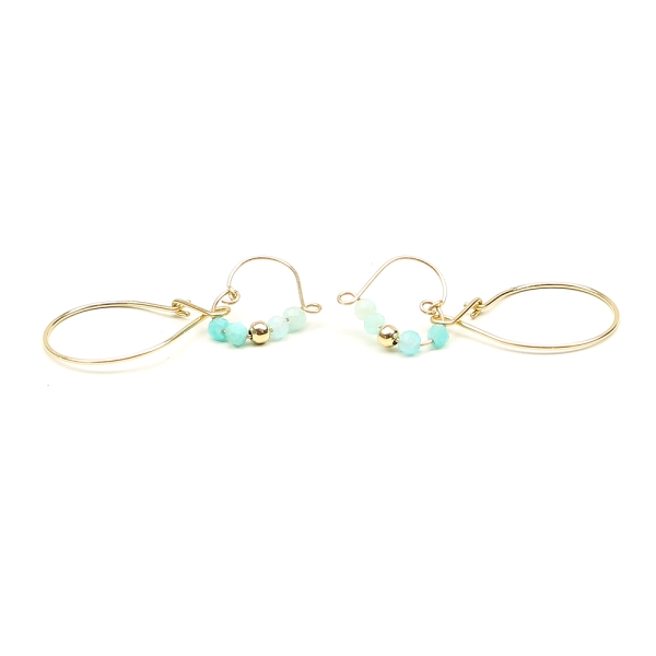 Earrings by Ichiban - Pulse Amazonite 14K gold