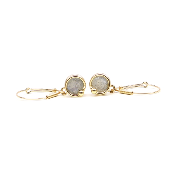 Leverback earrings by Ichiban - Busted Deluxe Labradorite