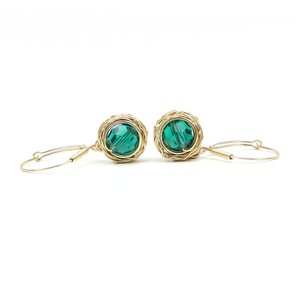 Leverback earrings by Ichiban - Sweet Emerald