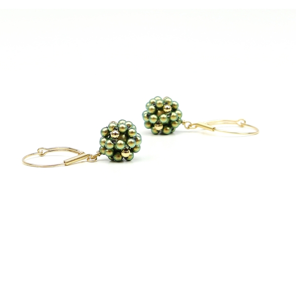 Leverback earrings by Ichiban - Green Berry