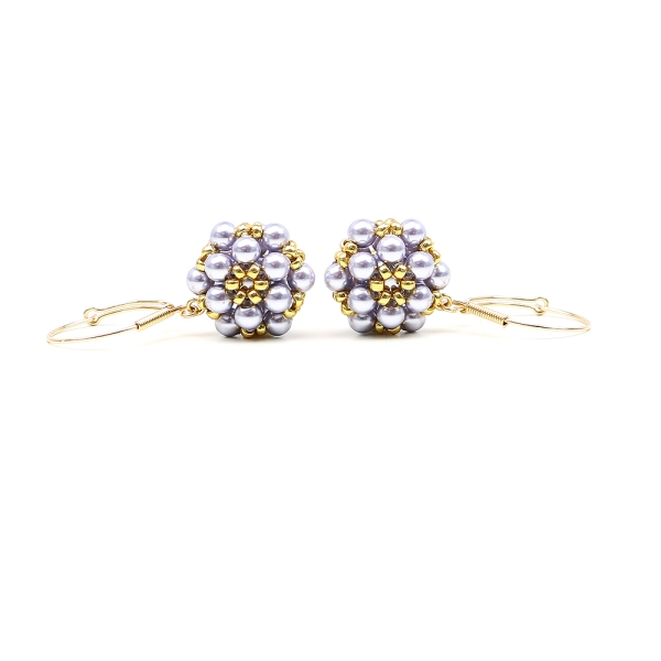 Leverback earrings by Ichiban - Daisies Lavander