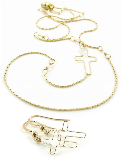 Set necklace and dangle earrings by Ichiban - Little Faith