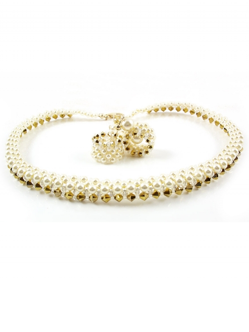 Set necklace and dangle earrings by Ichiban - Luxury Aurum