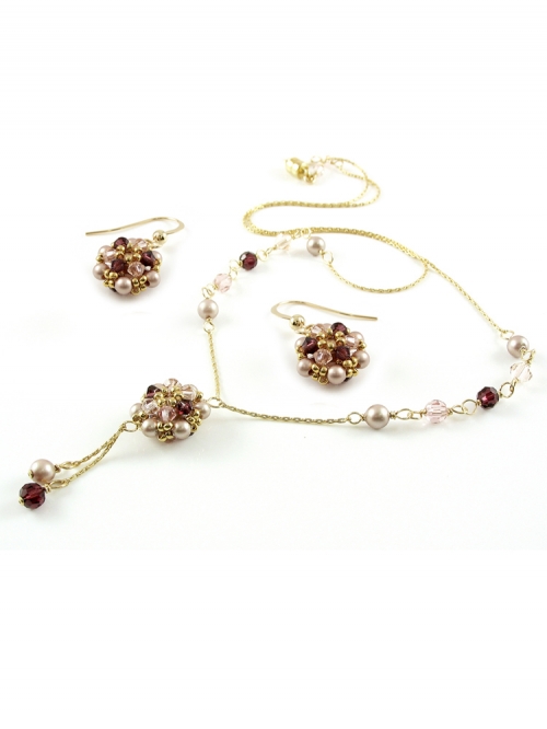 Set necklace and dangle earrings by Ichiban - Happy Bride