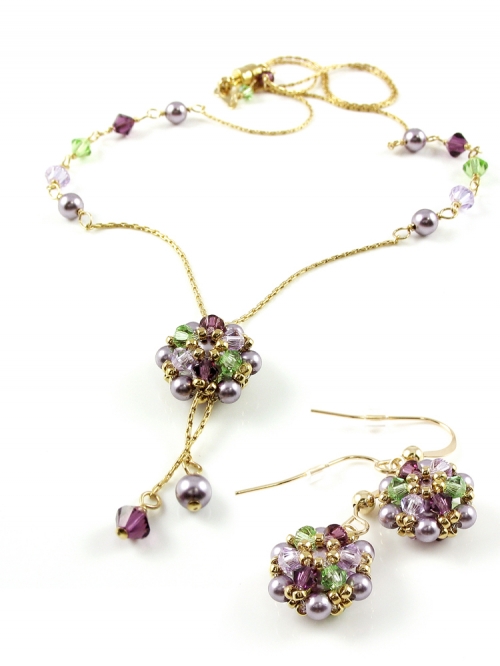 Set necklace and dangle earrings by Ichiban - Happy Colors