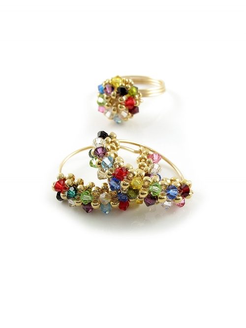 Set ring and earrings by Ichiban - Primetime Multicolor