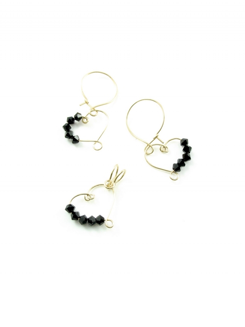 Set earrings and pendant by Ichiban - Love hurt