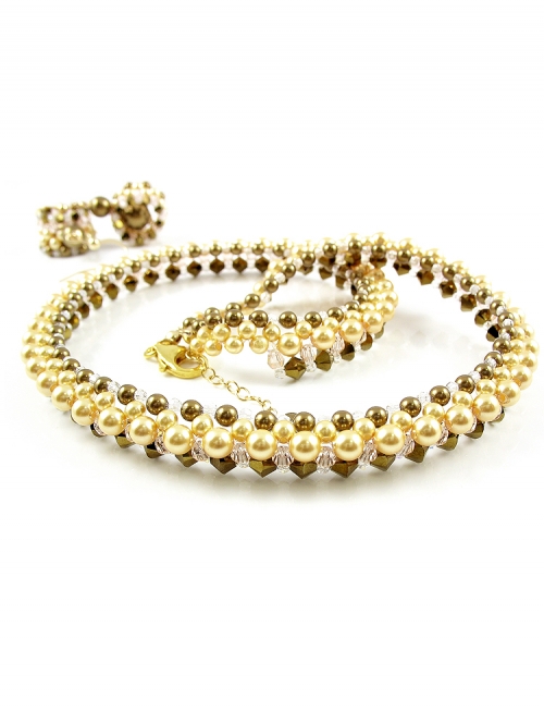 Set necklace and dangle earrings by Ichiban - Luxury Dorado