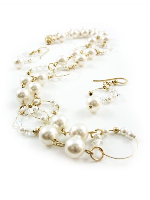 Bride set necklace and earrings by Ichiban - Bloom