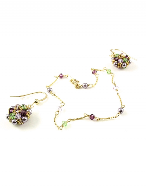 Set bracelet and dangle earrings by Ichiban - Happy Colors