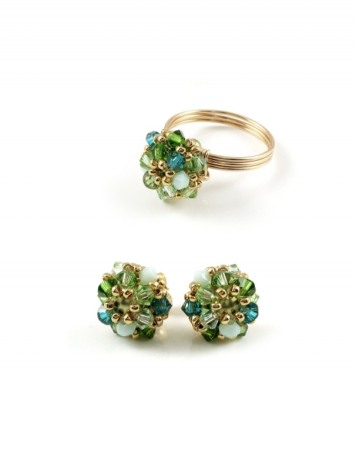 Set ring and stud earrings by Ichiban - Daisies Herba Fresca