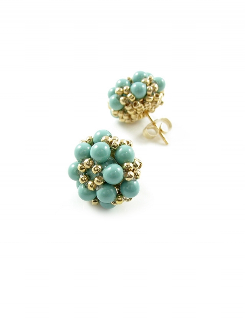 Stud earrings by Ichiban - Daisies Jad