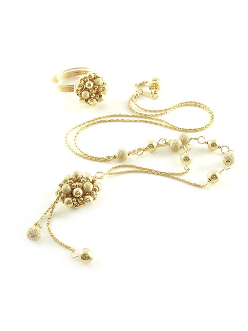 Set colier si inel, Ichiban - Golden Daisies 