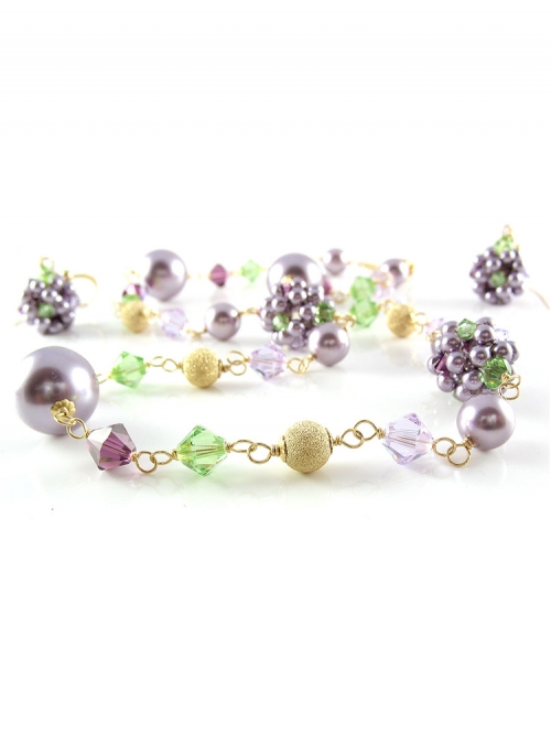 Set colier si cercei cu tortite, Ichiban - Free Spirit