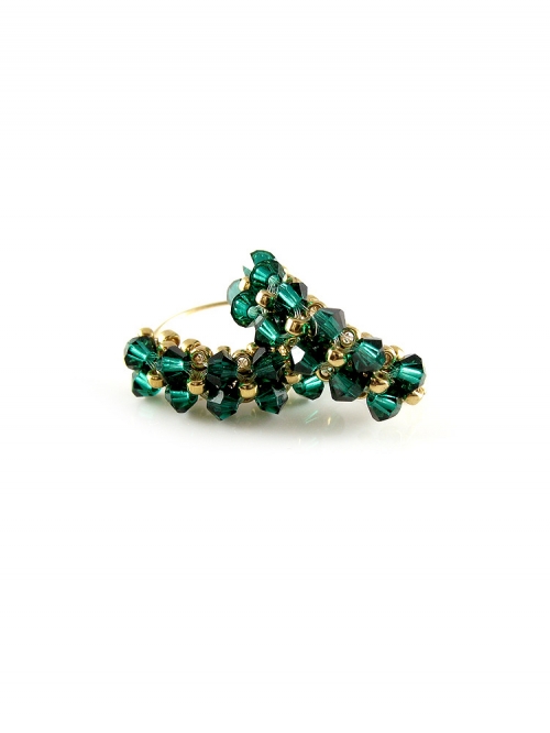 Earrings by Ichiban - Mini Diva Emerald