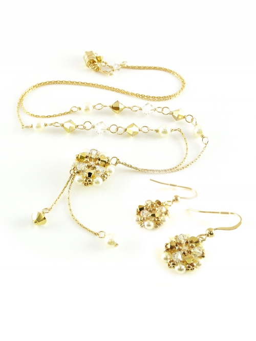 Set necklace and earrings by Ichiban - Daisies Aurum