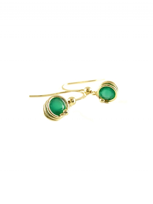 Busted Deluxe Green Onyx - earrings