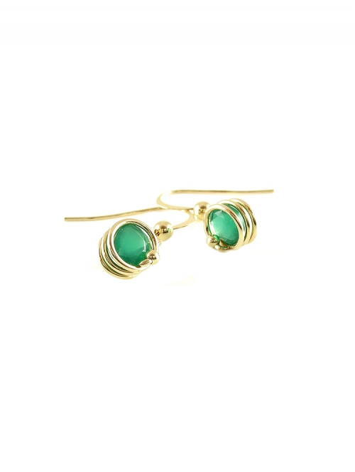 Busted Deluxe Green Onyx - earrings