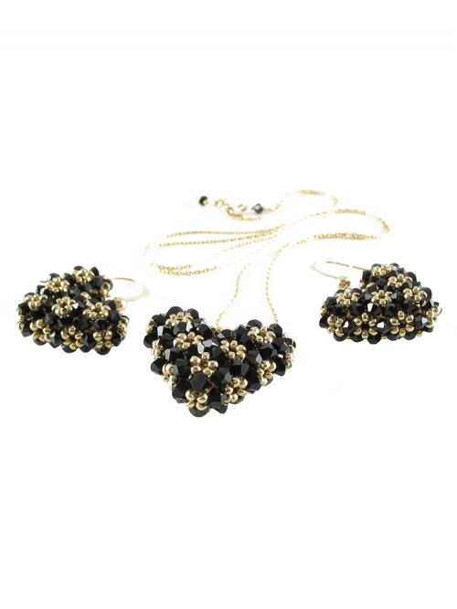 Set pendant and earrings by Ichiban - Love Around Dark