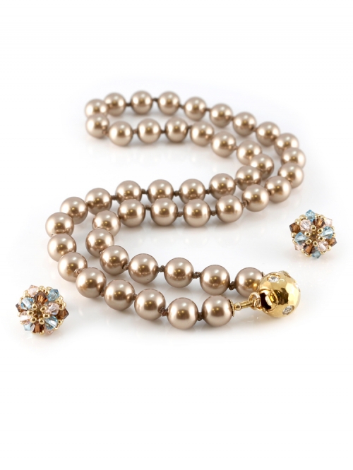 Set necklace and stud earrings by Ichiban - Desire Bronze