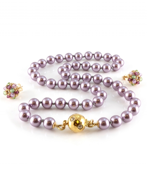 Set necklace and stud earrings by Ichiban - Desire Mauve