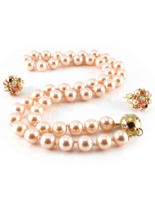 Set necklace and earrings by Ichiban - Desire Peach