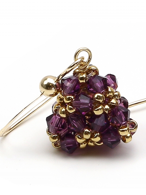 Earrings by Ichiban - Pyramid Amethyst