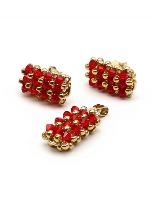 Set pendant without chain and stud earrings by Ichiban - Business Light Siam