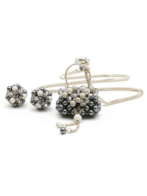 Set pendant and stud earrings by Ichiban - FashionIT 925 Silver