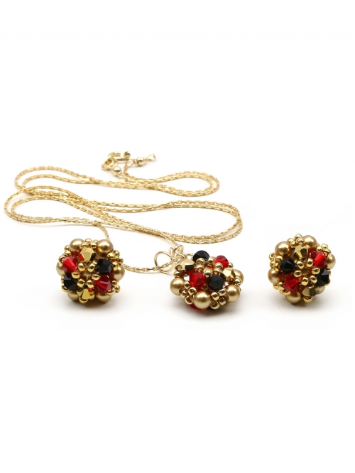 Set pendant and stud earrings by Ichiban - Happy Arlechino