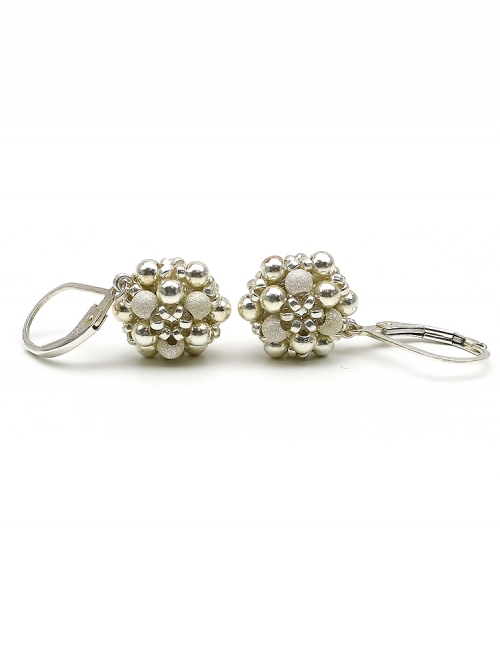 Leverback earrings by Ichiban - Silver Daisies 925 Silver