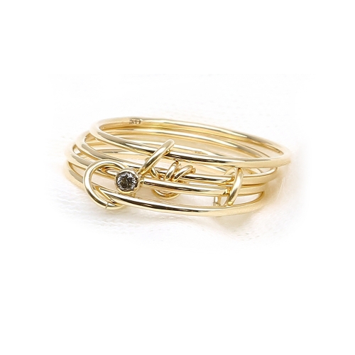 Inel din aur 14K si diamant - Transformers Diamond