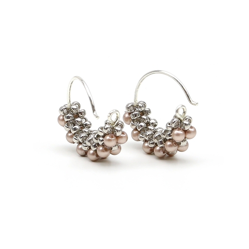 Earringsby Ichiban - Mini Diva Pearls Powder Almond 925 Silver