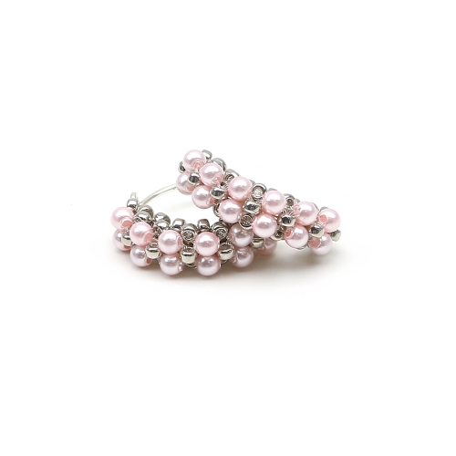 Earrings by Ichiban - Mini Diva Pearls Rosaline 925 Silver