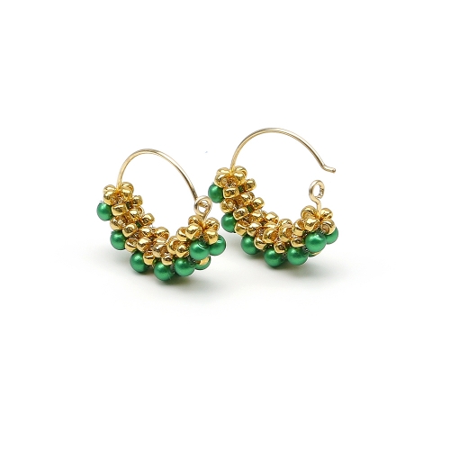 Earrings by Ichiban - Mini Diva Pearls Eden Green