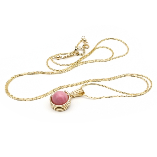 Pendant by Ichiban - Busted Gemstone Rhodonite