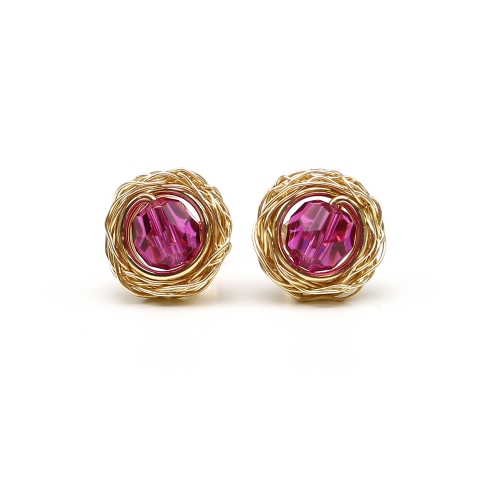 Stud earrings by Ichiban - Sweet Fuchsia
