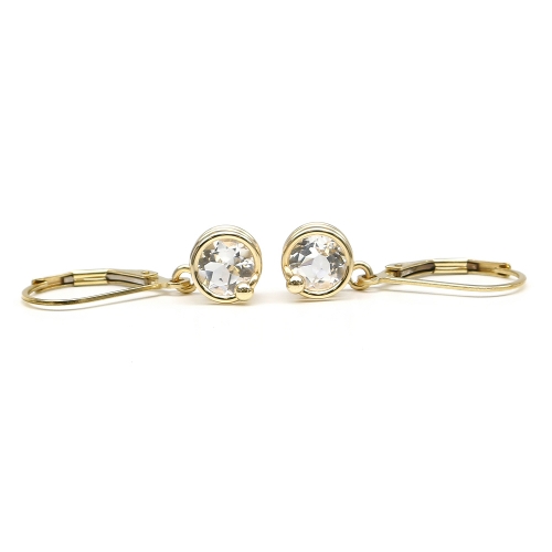 Leverback earrings by Ichiban - Busted Deluxe White Topaz