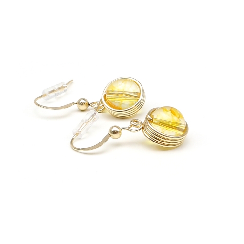 Busted Gemstone Citrine - earrings