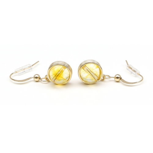 Busted Gemstone Citrine - earrings