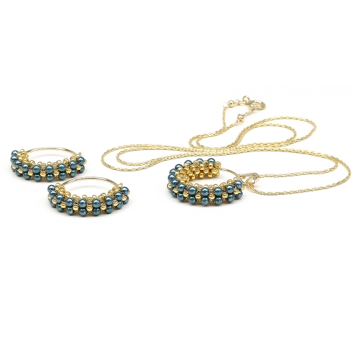 Set pandantiv si cercei, Ichiban -  Primetime Pearls Tahitian