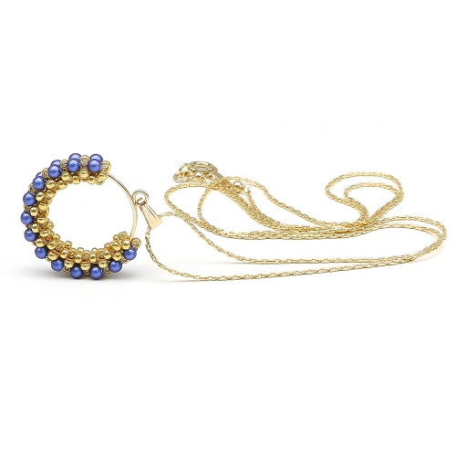 Pendant by Ichiban - Primetime Pearls Iridescent Dark Blue