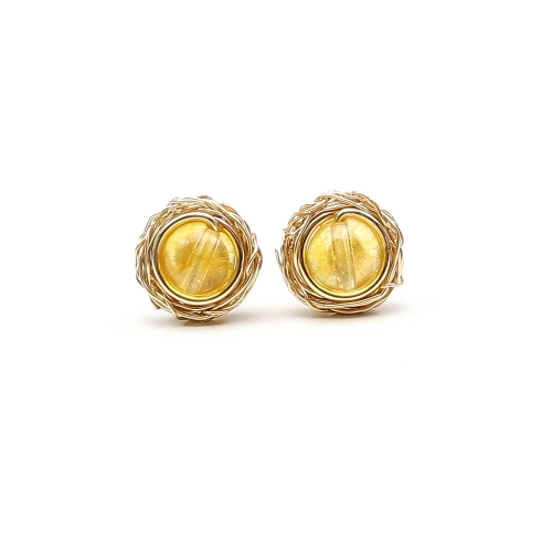 Stud earrings by Ichiban - Sweet Citrine