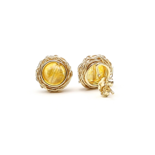 Stud earrings by Ichiban - Sweet Citrine