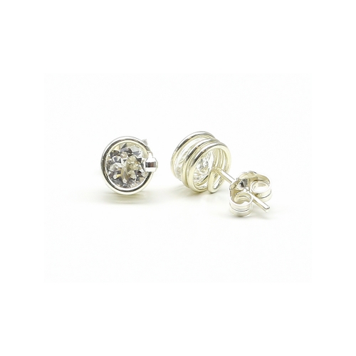 Stud earrings by Ichiban -  Deluxe White Topaz AG925