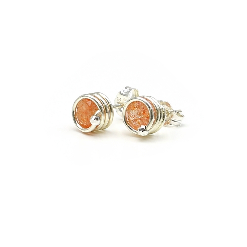 Stud earrings by Ichiban -  Deluxe Sunstone AG925