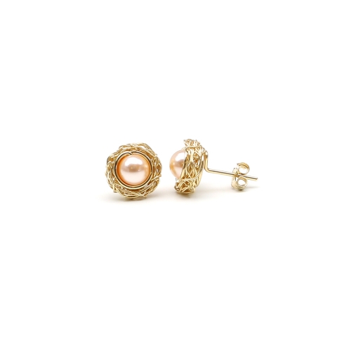 Stud earrings by Ichiban - Sweet Peach
