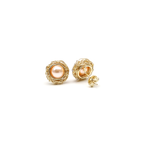Stud earrings by Ichiban - Sweet Peach